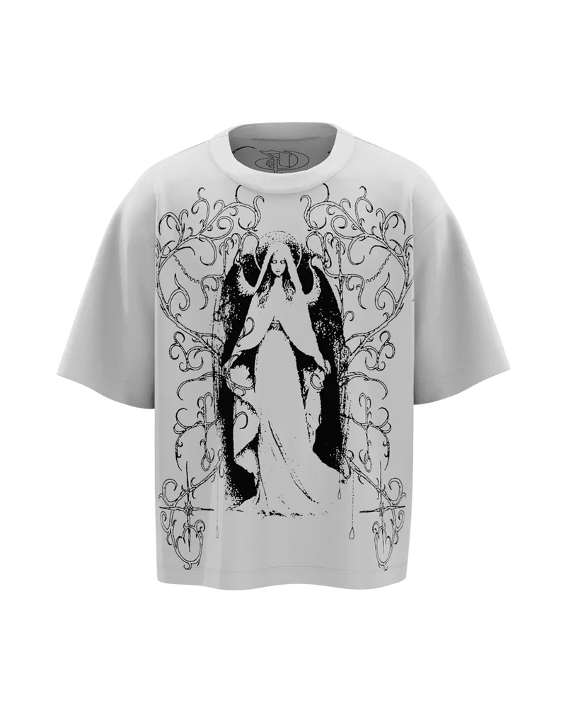 Ghost Boxy Oversized Cotton T-Shirt 👻🖤