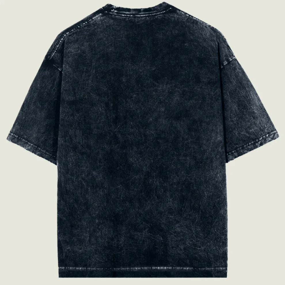 Oversized Acid Wash Navy Cotton T-Shirt 💙✨