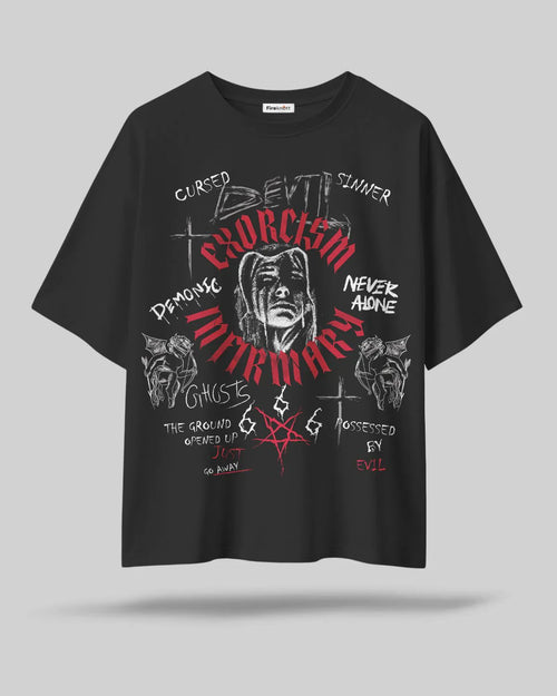 Samurai Shadow Acid Wash Oversized T-Shirt – Dark Aesthetic ⚔️🖤🌑