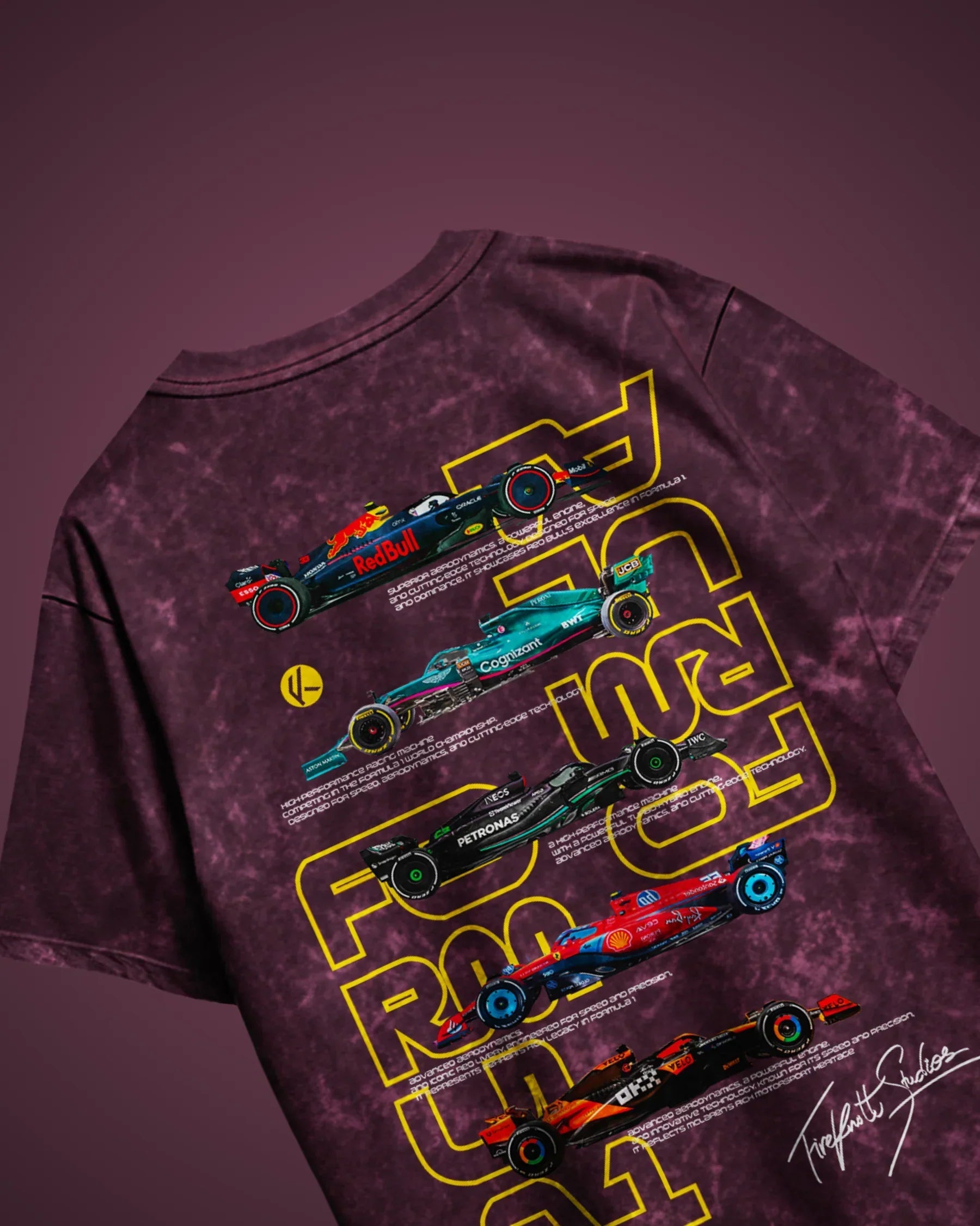 Formula 1 Acid Wash Oversized T-Shirt 🏎️