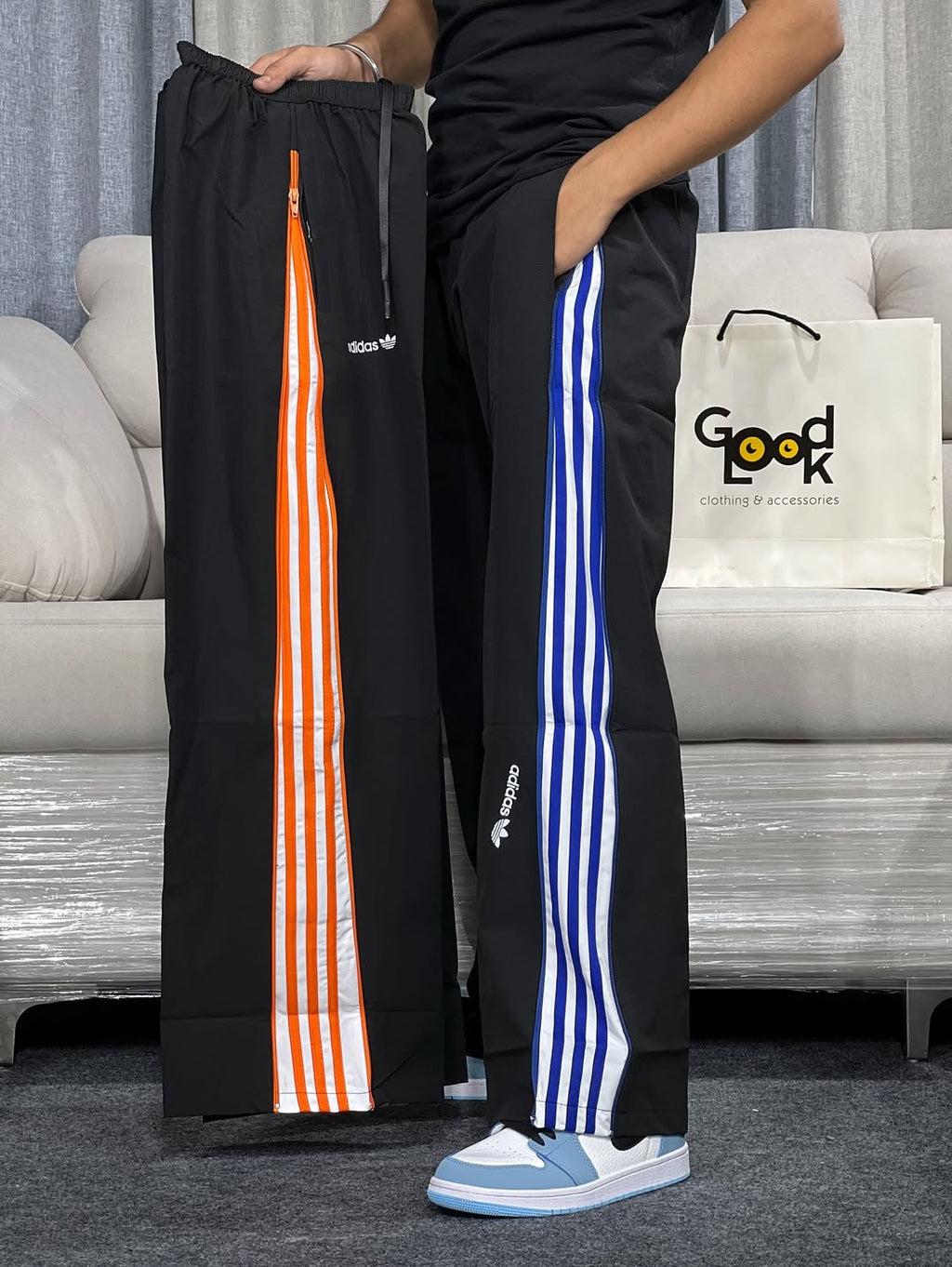 Men’s Inspired Track Pants with Side Stripes – Dual Color Options