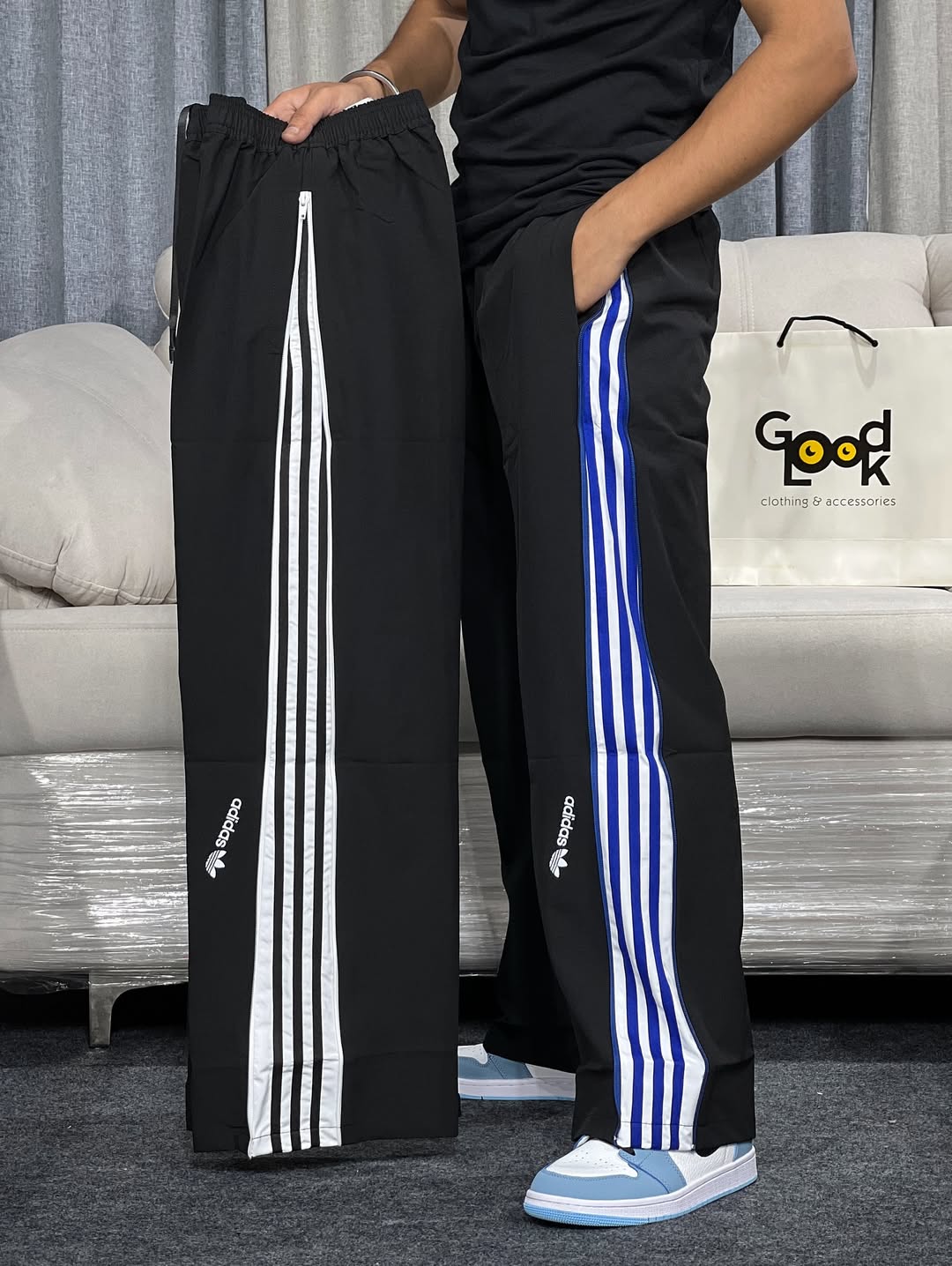Men’s Inspired Track Pants with Side Stripes – Dual Color Options