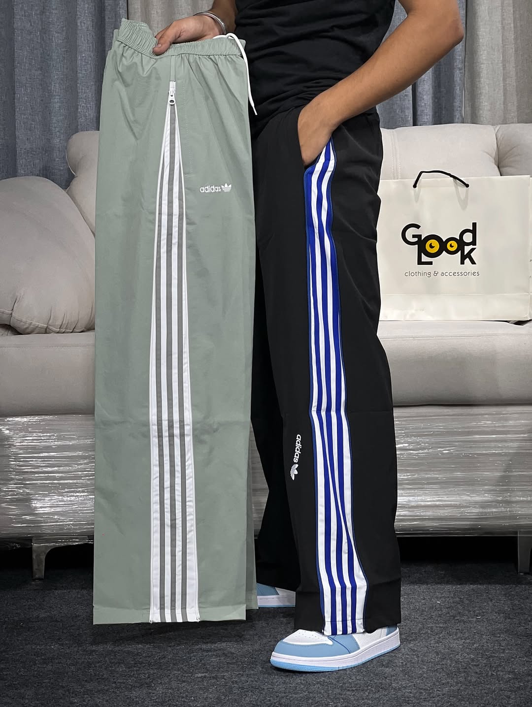 Men’s Inspired Track Pants with Side Stripes – Dual Color Options