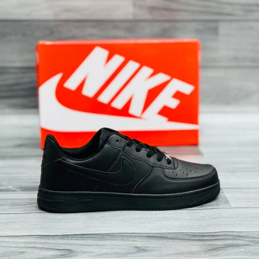 Nike Air Force 1 Low – Triple Black | Classic Leather Sneakers