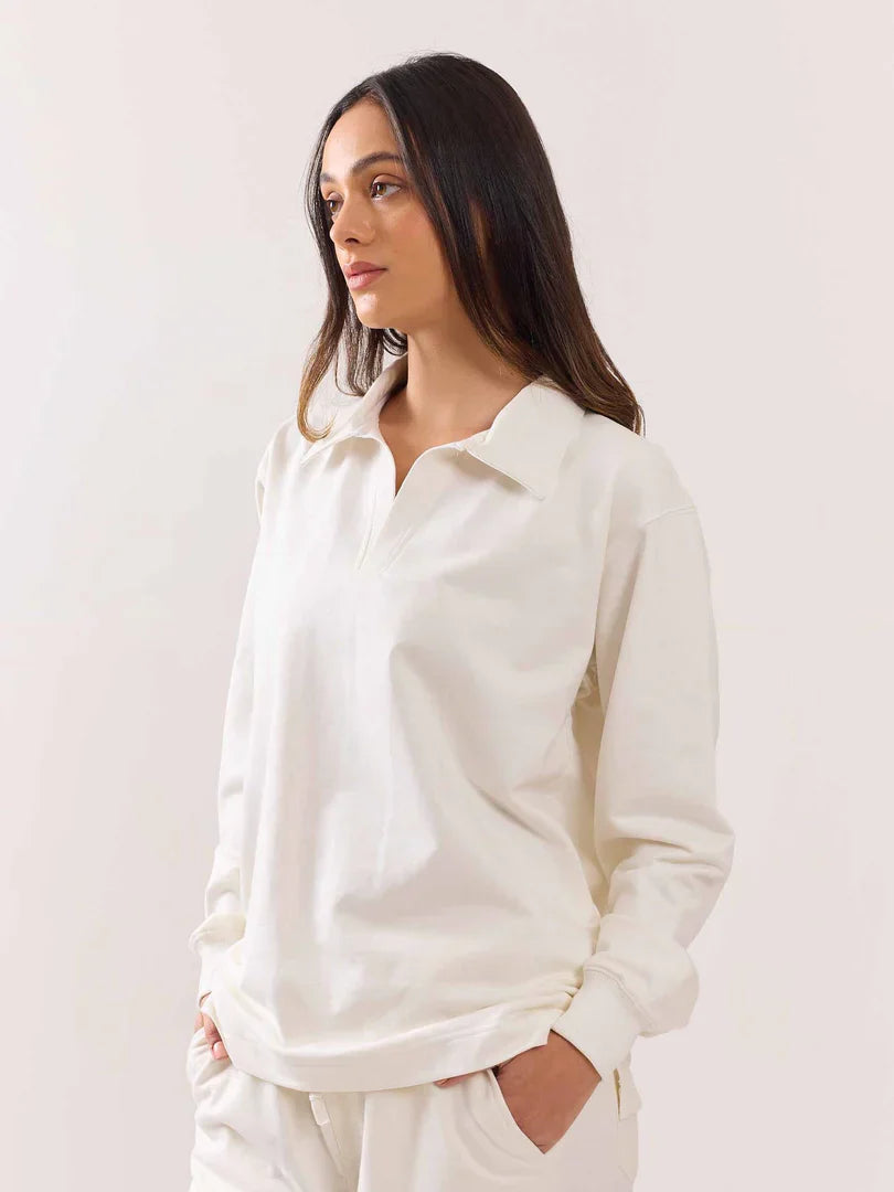 Off White Terry Polo T-shirt