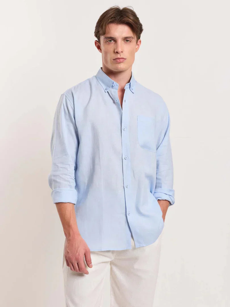 Sky Blue Linen Shirt