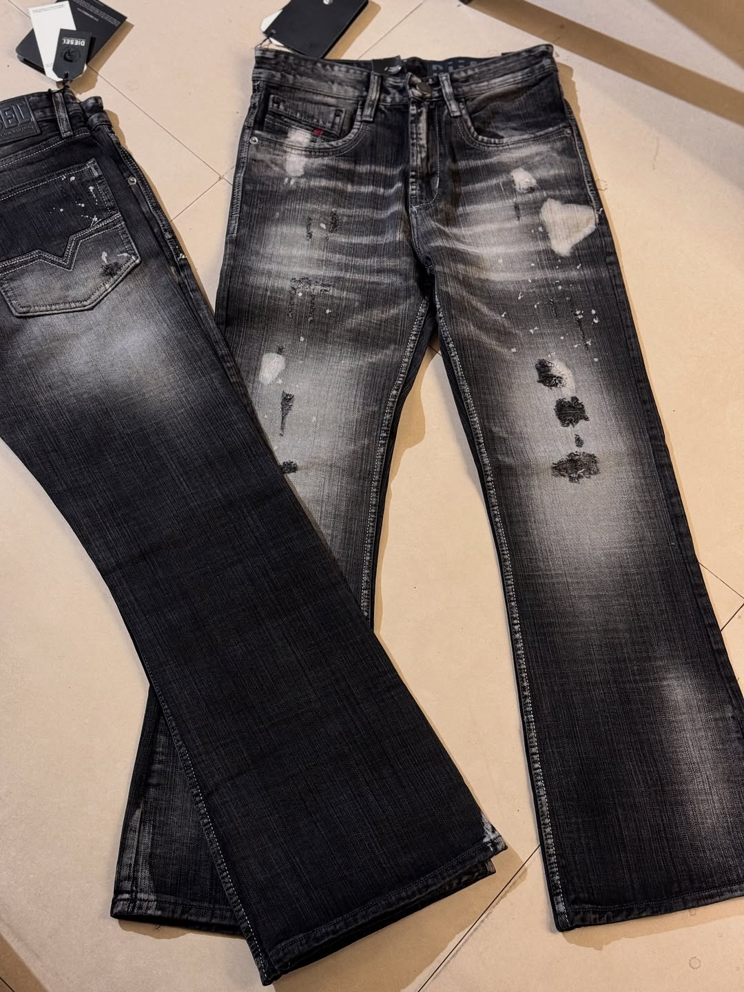 Toki Mid-Wash Bell Bottom Jeans