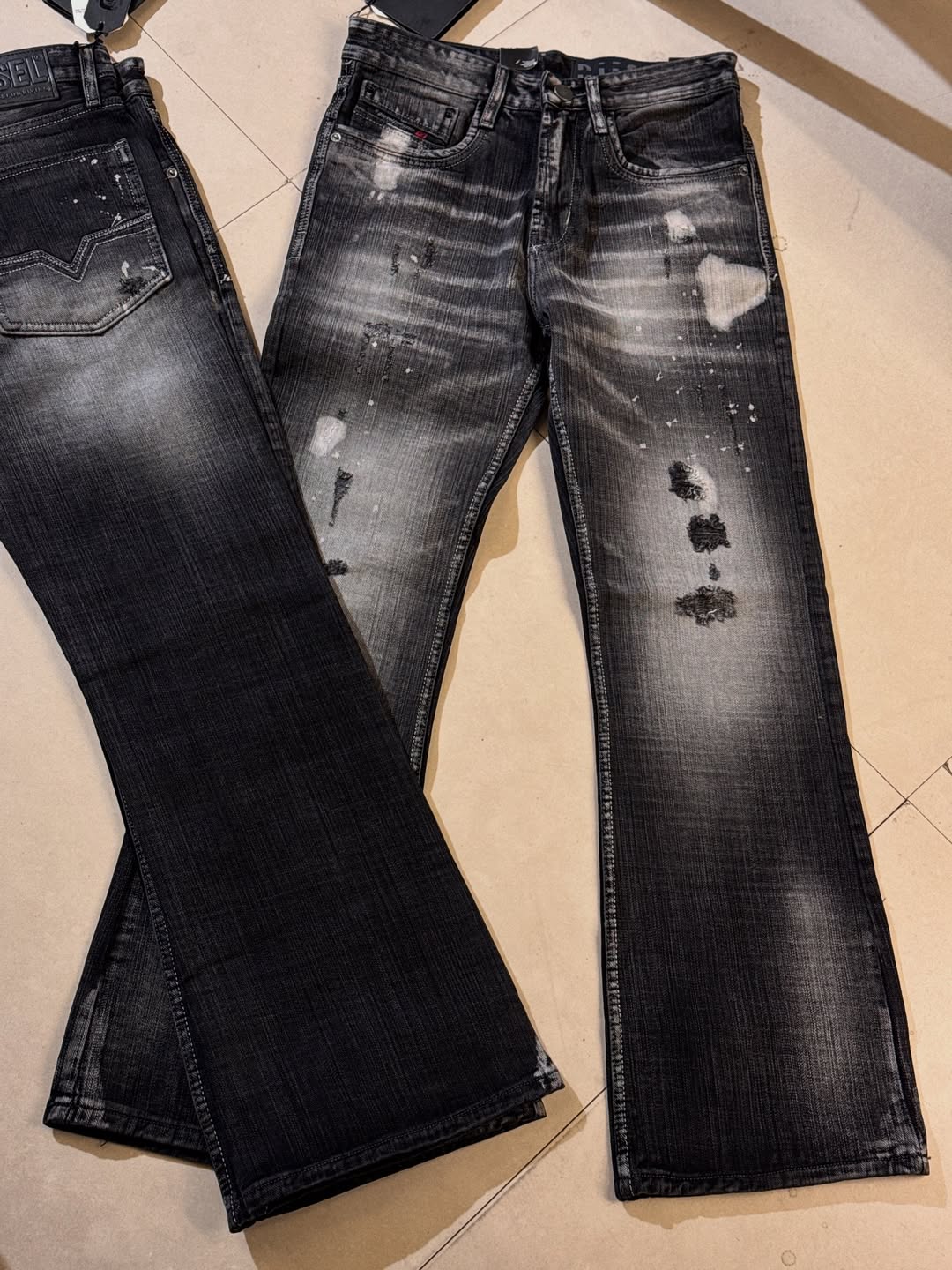 Toki Mid-Wash Bell Bottom Jeans