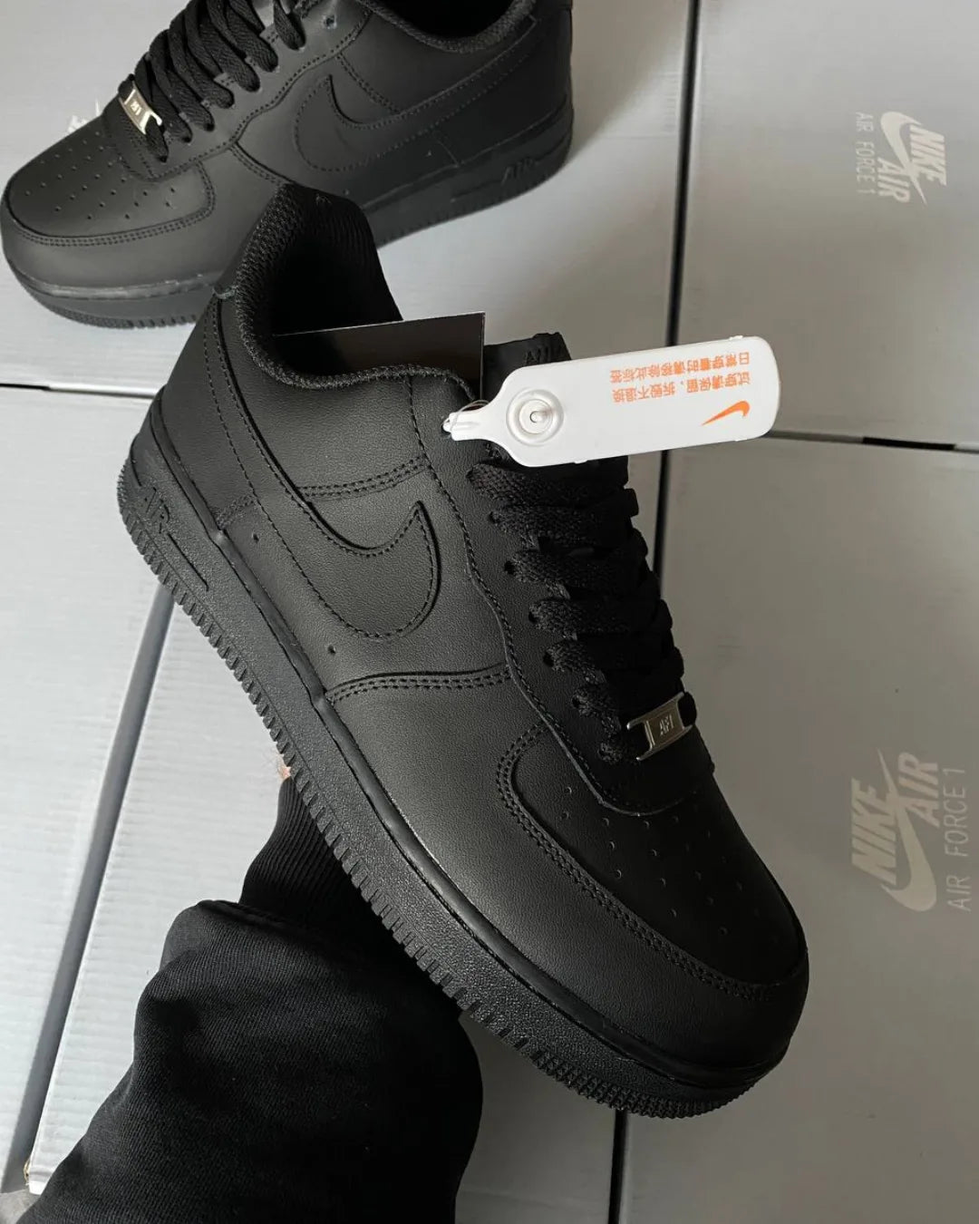 Nike Air Force 1 Low – Triple Black | Classic Leather Sneakers