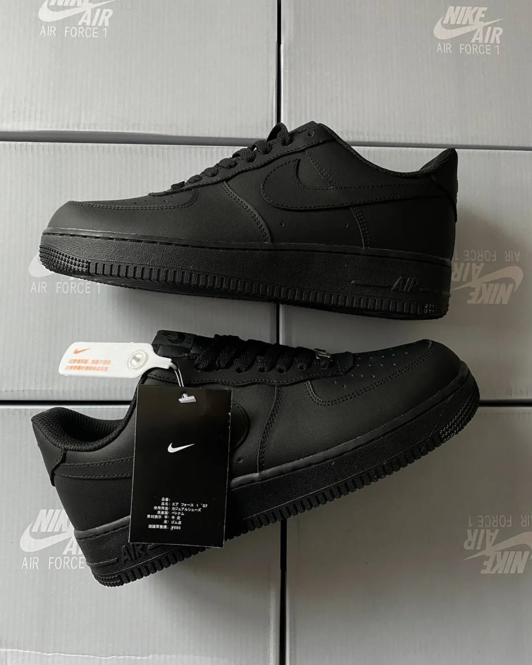 Nike Air Force 1 Low – Triple Black | Classic Leather Sneakers