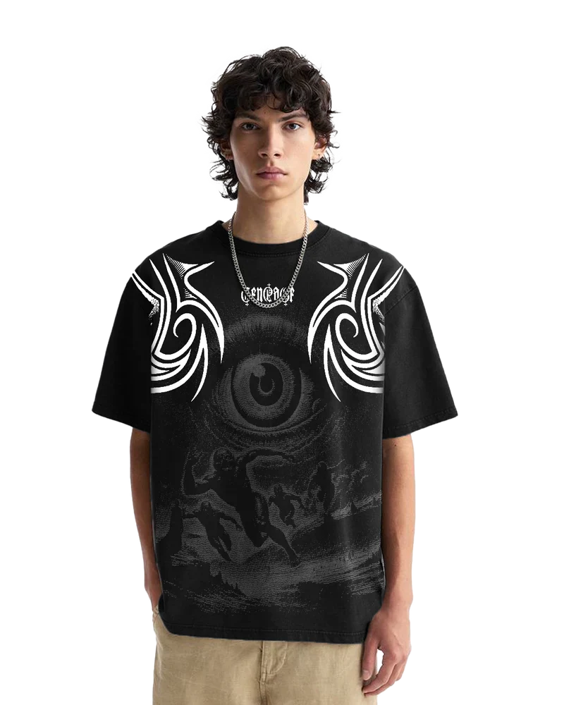 Fury Black Unisex Boxy Oversized Cotton T-Shirt 🖤⚡